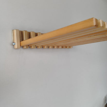 Beech Wood Wall Mounted Drying Rack: Foldable Space Saver