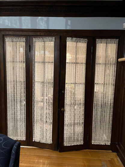 Floral Lace French Door Curtain Panel, Custom Sheer Window Curtain
