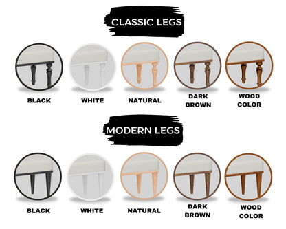 Vanity chair, Accent chair, Ottoman chair, Floor chair, Dressing table chair, Bench with cushion, Upholstered footstool