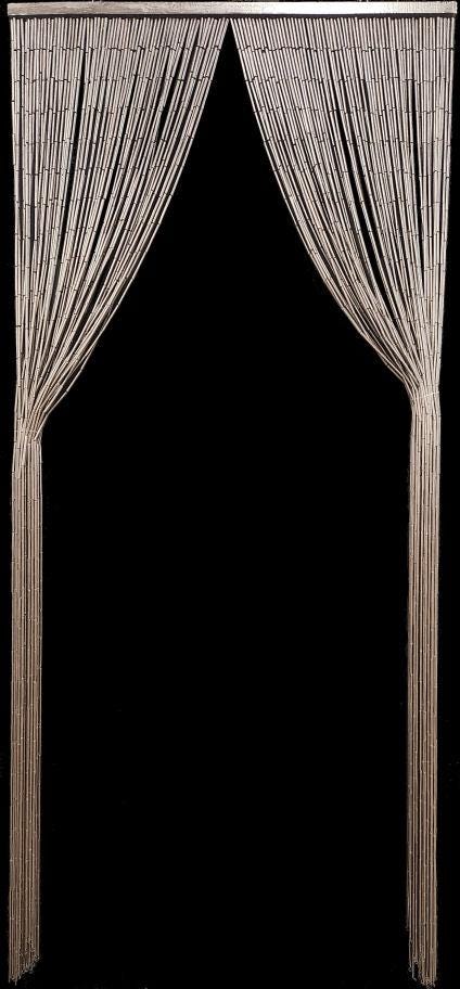 Dark Brown Handmade Bamboo Beaded Curtain, Doorway & Room Divider