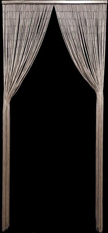 Dark Brown Handmade Bamboo Beaded Curtain, Doorway & Room Divider