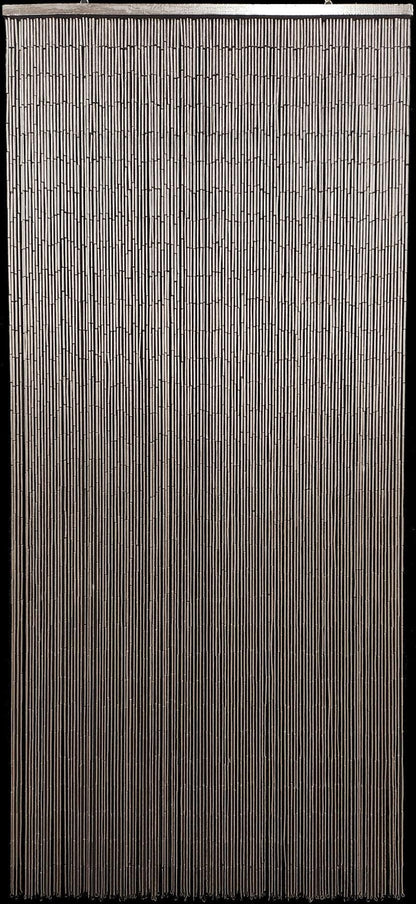 Dark Brown Handmade Bamboo Beaded Curtain, Doorway & Room Divider