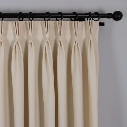 Extra Wide Linen Curtains, Triple Pinch Pleat, Light Filtering Drapes