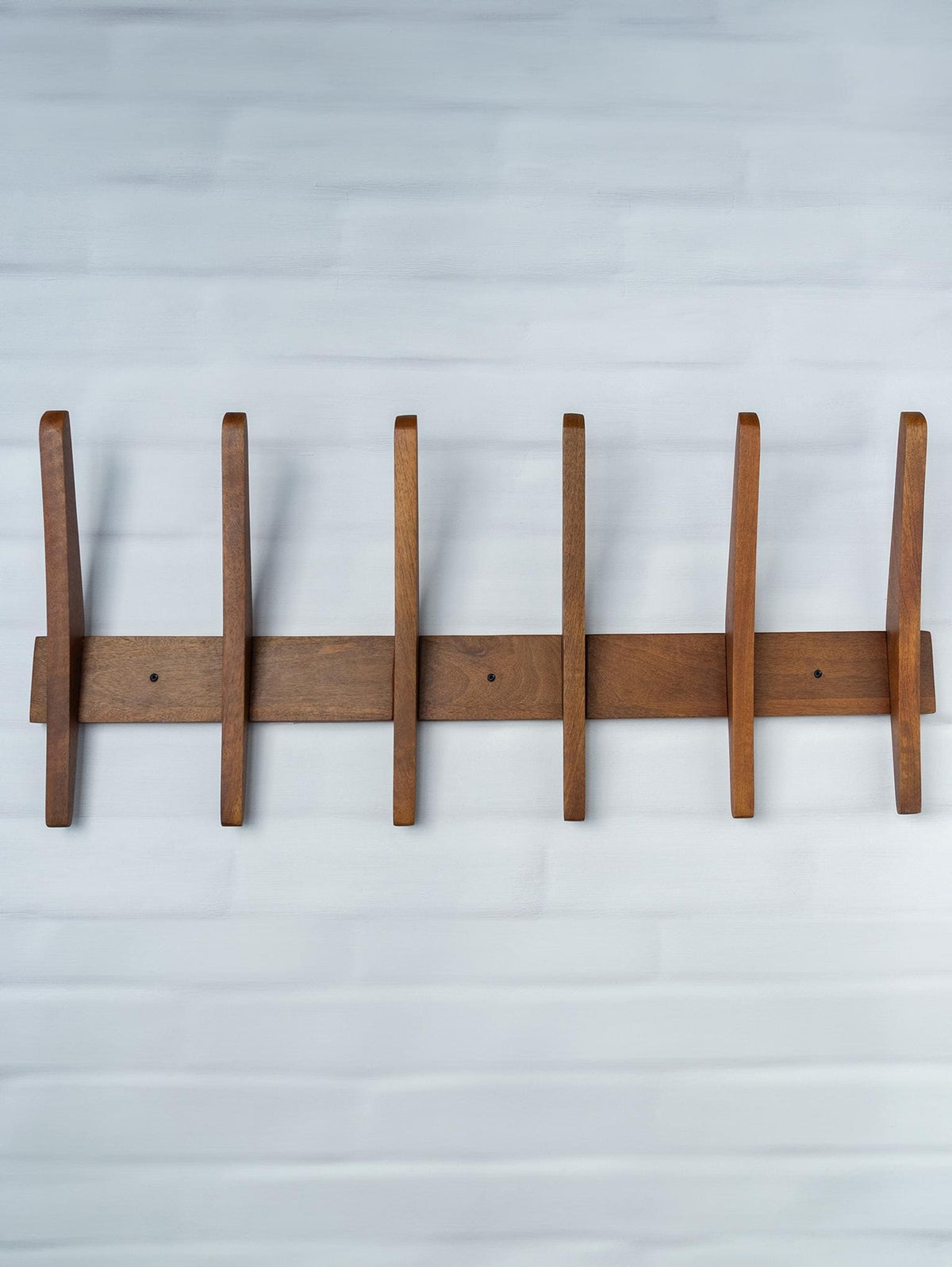 Large Wooden Wall Hanger, Mid-Century Modern Coat Rack,  5-Hook Wooden Hanger, Wall Organizer, Modern Entryway Decor, Handcrafted