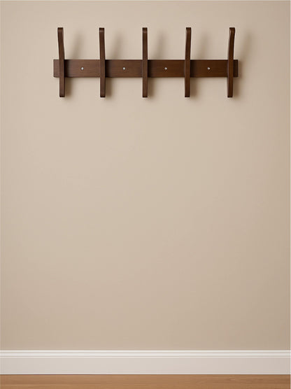Large Wooden Wall Hanger, Mid-Century Modern Coat Rack,  5-Hook Wooden Hanger, Wall Organizer, Modern Entryway Decor, Handcrafted