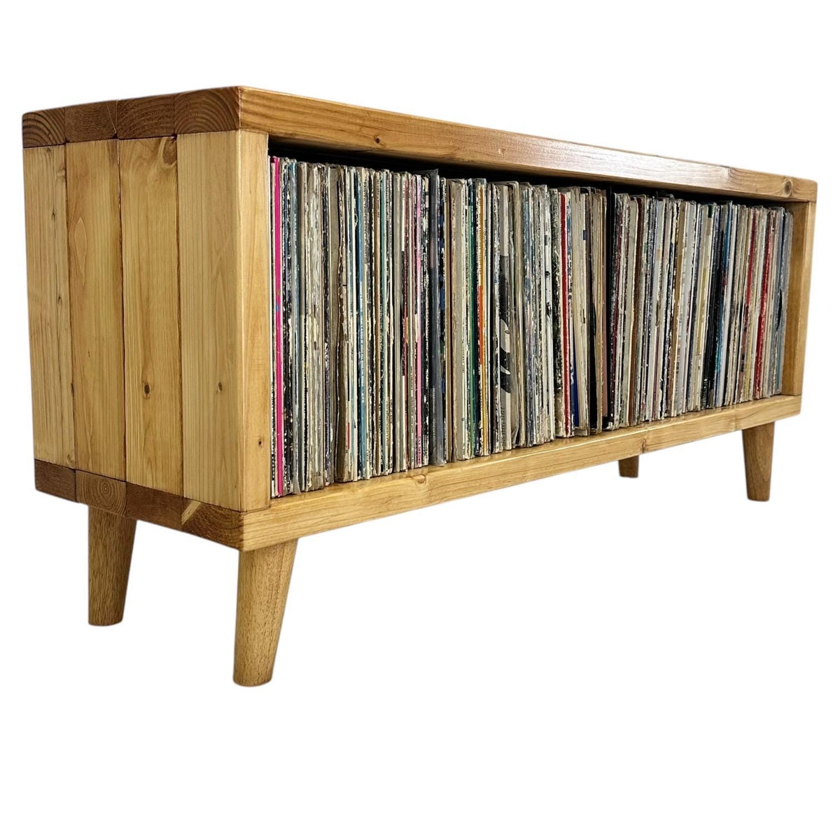 Mid Century Modern Record Cabinet: Handmade Vinyl Record Storage - Custom