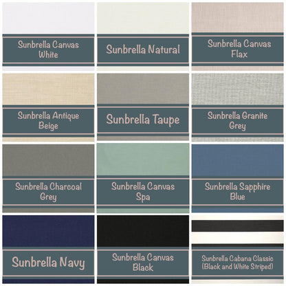 Sunbrella Outdoor Extended Back Cushion | Daybed Bed Swing Pillow | Long Lumbar Cushion | Custom Sizes and Multipe Shades