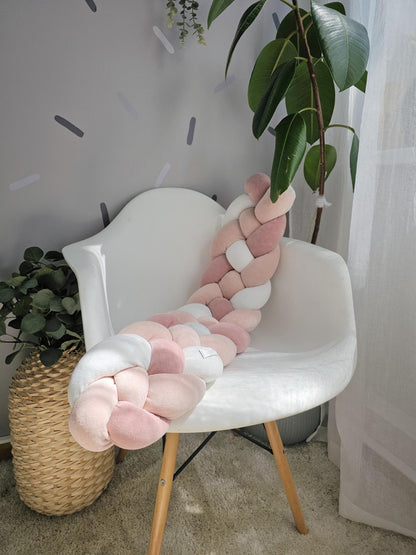 Braid pillow for door or window draft barrier. Knot pillow