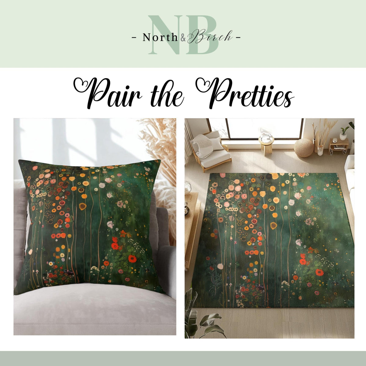 Woodland Floral Sheer Curtain Panel with 4" Rod Pocket, 50" x 84"