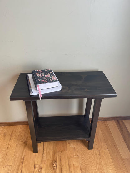 Custom Console Table with Shelf | Solid Wood