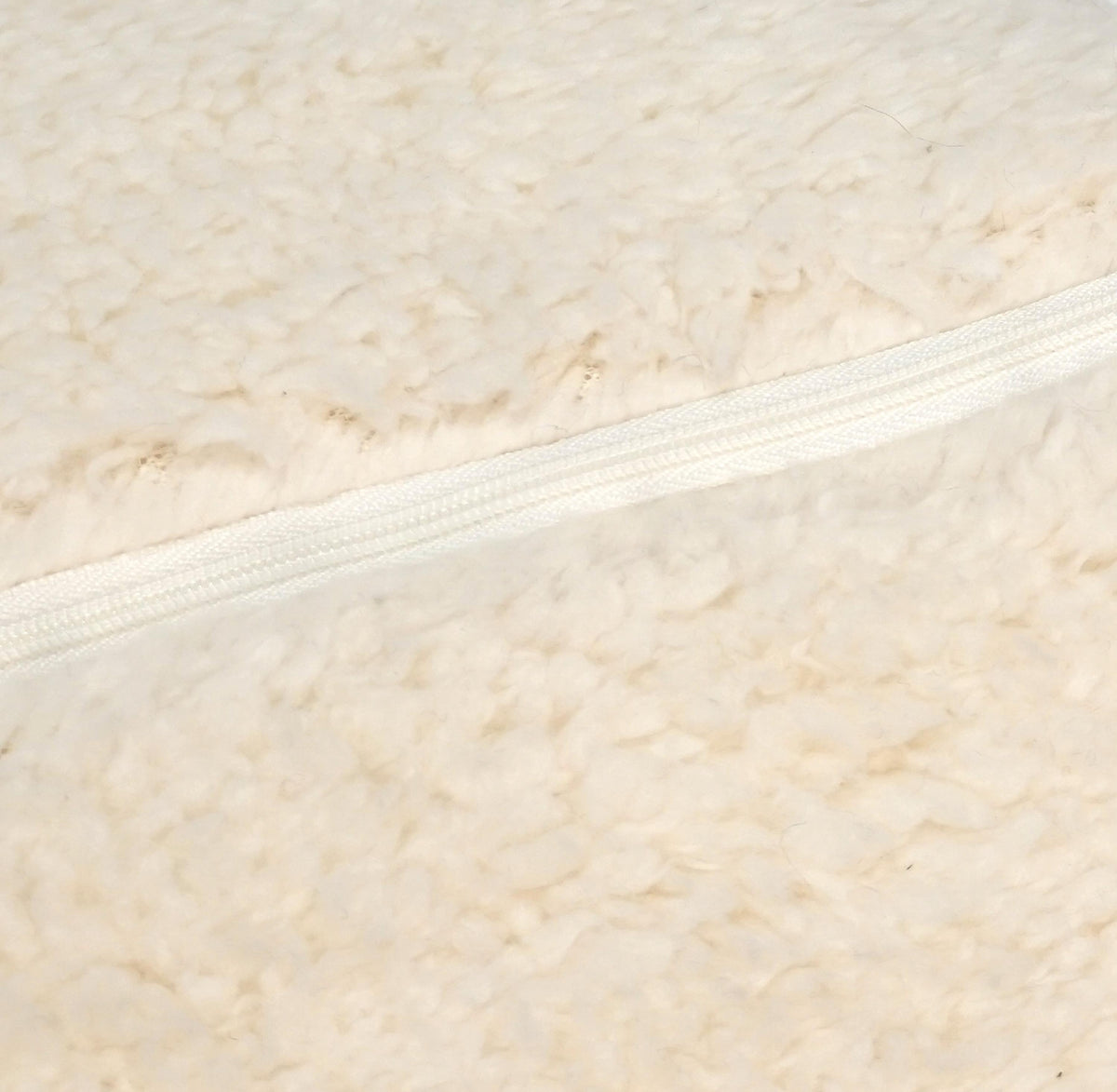 Cream Sherpa Bed Reading Pillow | Memory Foam Backrest with Arms