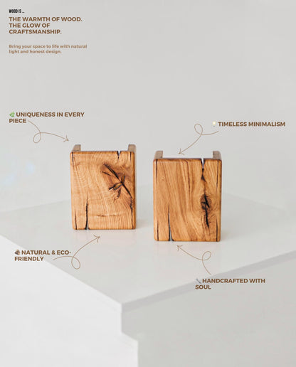 Reclaimed Wood Wall Sconce with GU10 LED, Hardwired or Plug-In