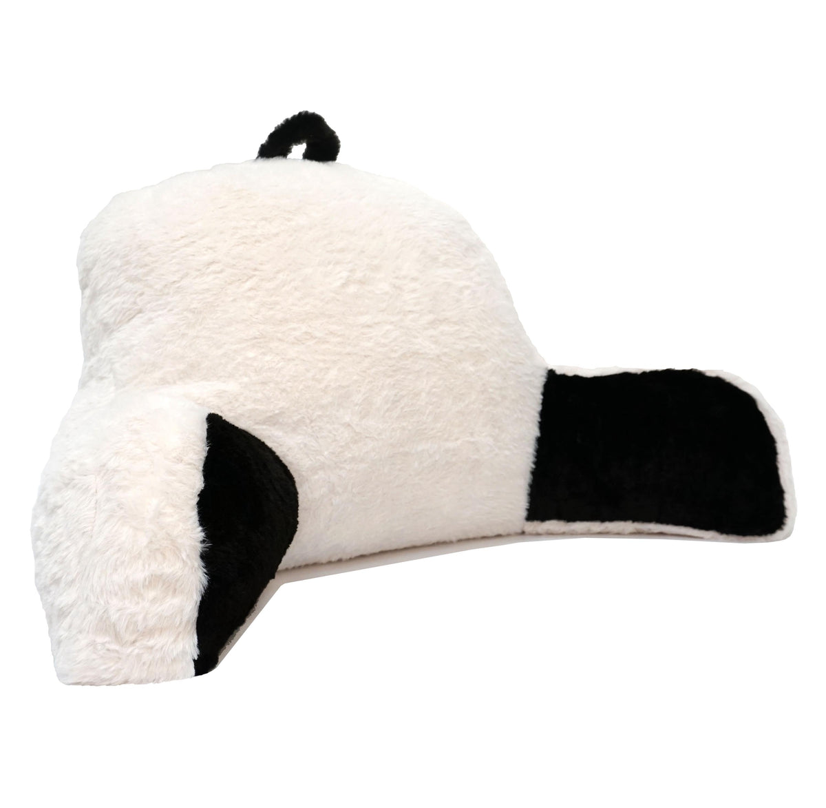 Cream Sherpa Bed Reading Pillow | Memory Foam Backrest with Arms