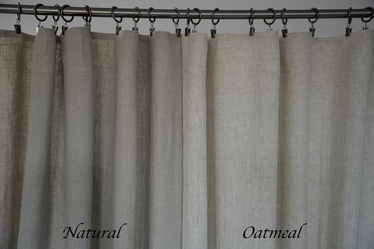 Rustic Linen Curtain, Heavy Linen Curtain Panel, Natural Burlap Curtain Panel, Living Room Linen Curtain, Window Natural Linen Curtain