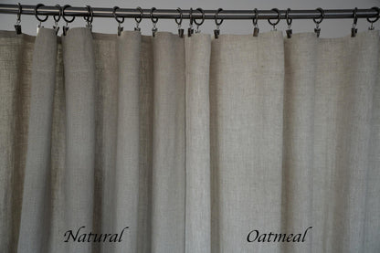 Rustic Linen Curtain, Heavy Linen Curtain Panel, Natural Burlap Curtain Panel, Living Room Linen Curtain, Window Natural Linen Curtain