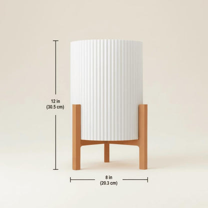 Aura Pleated Bedside Lamp with Warm Ambient Light