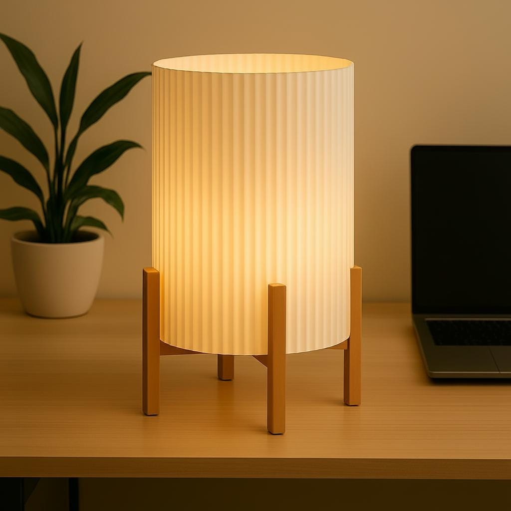 Aura Lamp: Warm Ambient Bedside Light, Minimalist | Cozy Desk Light