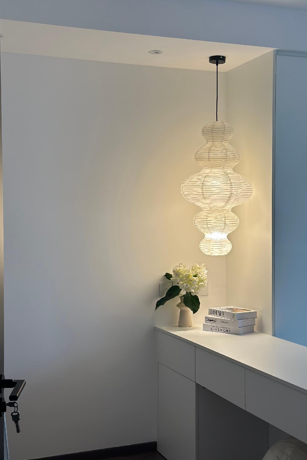 Five-Layer Cloud Washi Paper Pendant Light, Japanese Hanging Lamp
