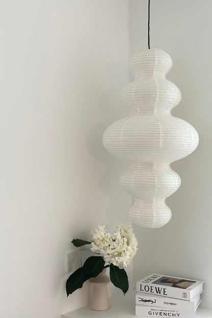 Five-Layer Cloud Washi Paper Pendant Light, Japanese Hanging Lamp