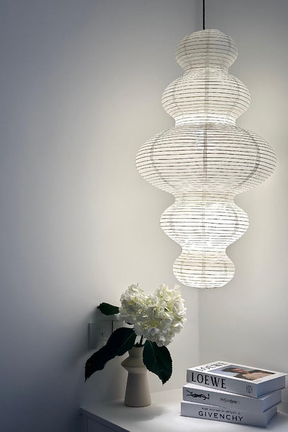 Five-Layer Cloud Washi Paper Pendant Light, Japanese Hanging Lamp