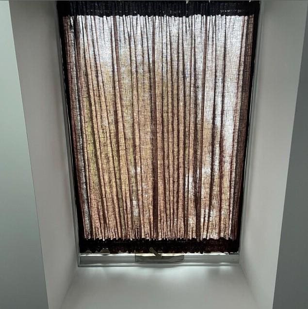 Custom 100% Linen French Door Curtain Panel with Rod Pockets