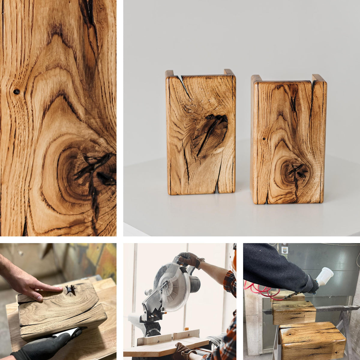 Reclaimed Wood Wall Sconce with GU10 LED, Hardwired or Plug-In