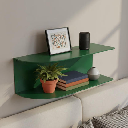 Wall Mounted Metal Nightstand Shelf for Small Bedrooms
