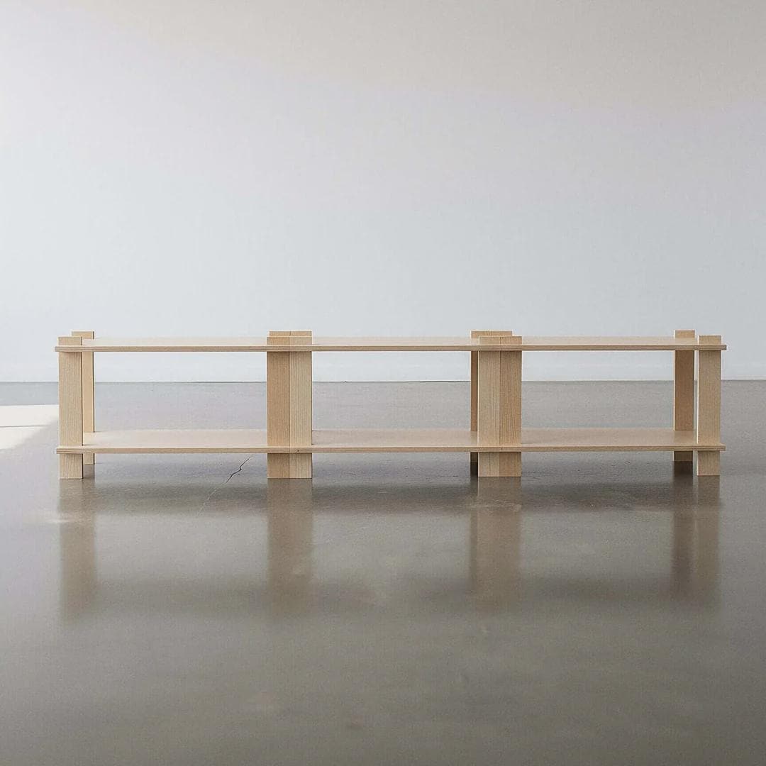 Modular Birch Plywood Record Player Stand, Mid-Century Vinyl Storage, Tool-Free Assembly