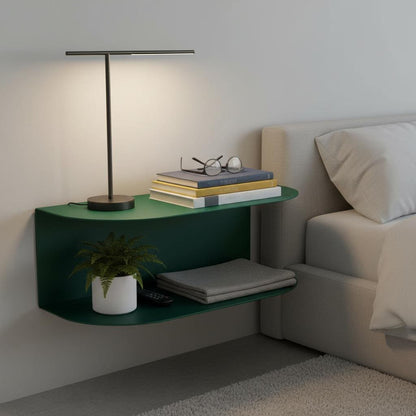 Wall Mounted Metal Nightstand Shelf for Small Bedrooms