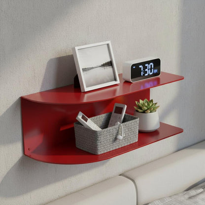 Wall Mounted Metal Nightstand Shelf for Small Bedrooms