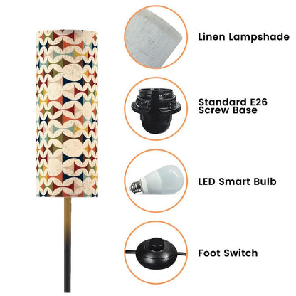 Scandinavian Danish Mid Century Modern Slim Floor Lamp