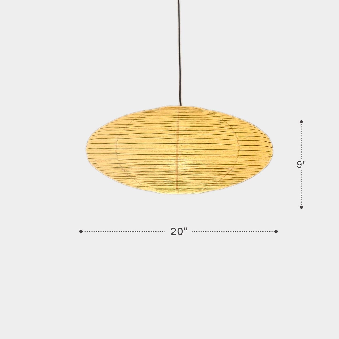Japanese Washi Paper UFO Pendant Light, Minimalist Japandi Hanging Lamp