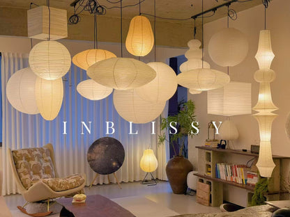 Five-Layer Cloud Washi Paper Pendant Light, Japanese Hanging Lamp