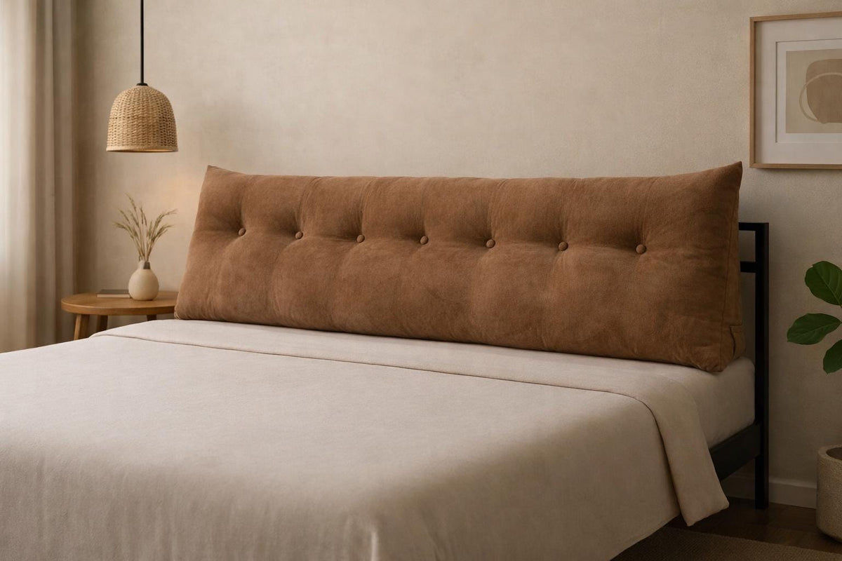 Headboard Pillow King Bed Luxury Velvet Tufted Backrest Bedroom Decor Gift Dorm Guest Room Wedge Back