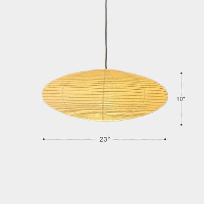 Japanese Washi Paper UFO Pendant Light, Minimalist Japandi Hanging Lamp