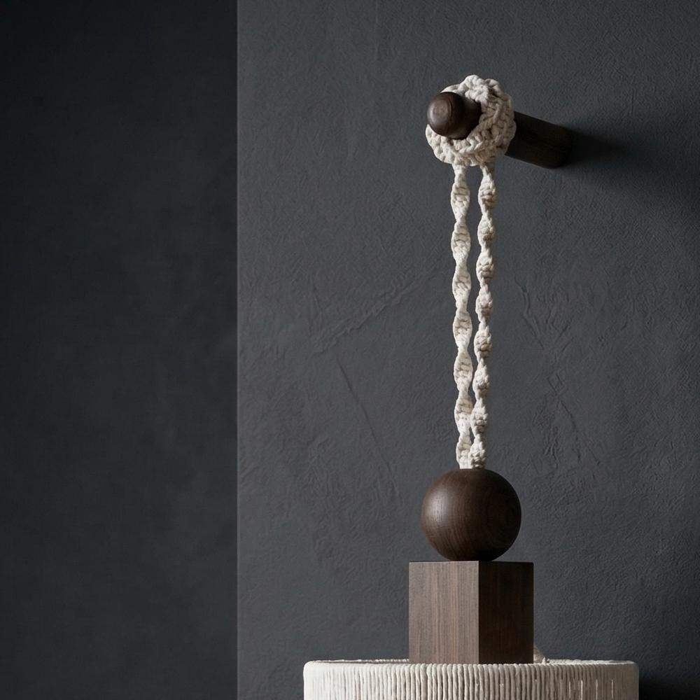Plug in Wall Sconce Lamp :Woven Rope  Shade , Bedside Light