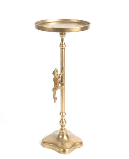 Handmade Brass Tiger Drink Table | Luxury Animal Accent Furniture | Artisan Metal Decor