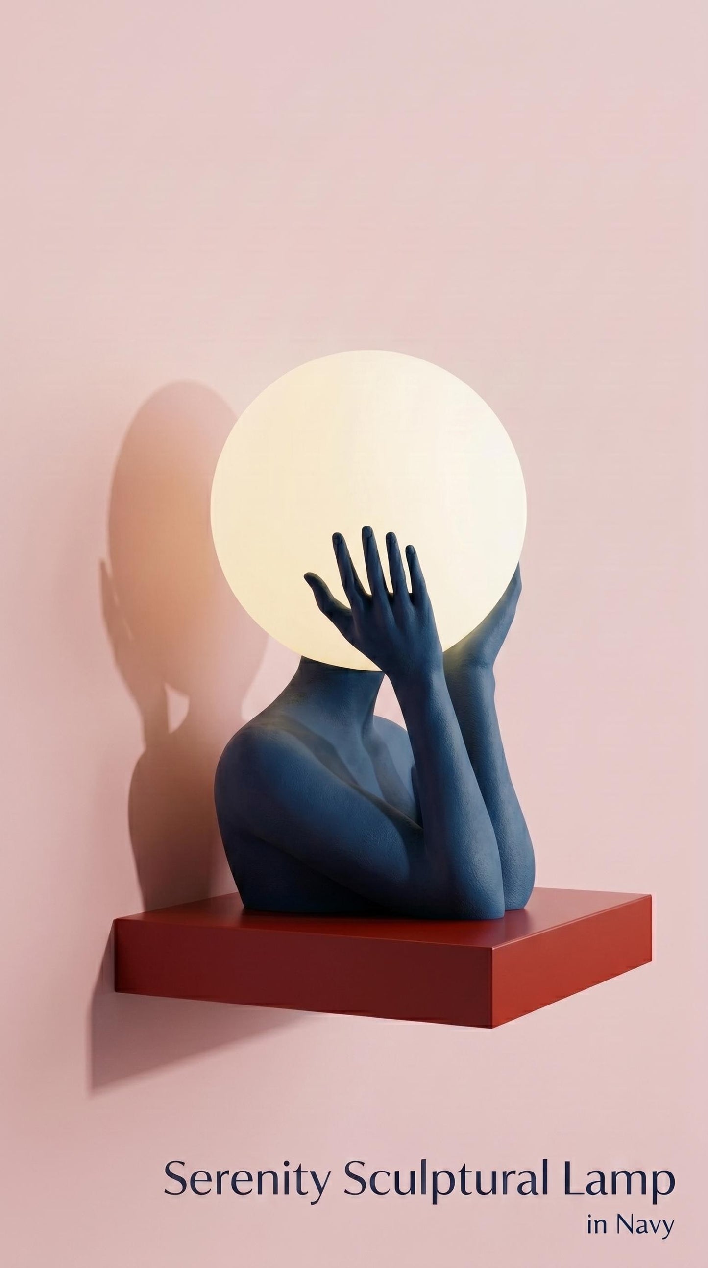 Sculptural Sphere Table Lamp, Artistic Ambient Light, Minimalist Home Decor