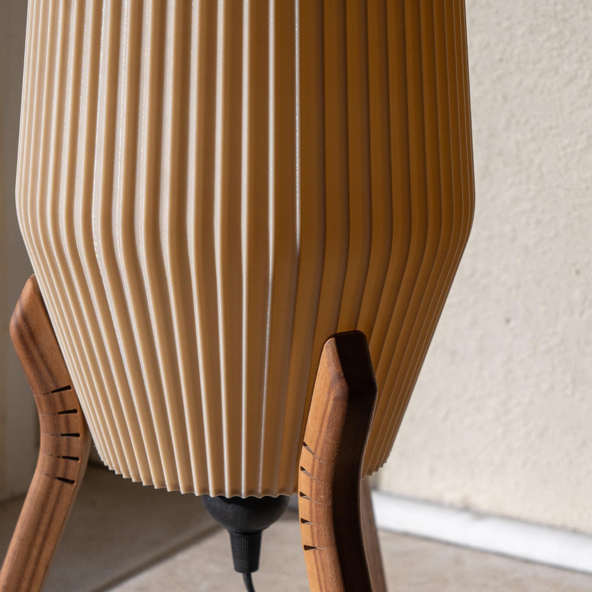 Mid Century Lamp: Retro Inspired Table Lamp, Handmade Bedside Nightstand Light, Warm Ambient Glow