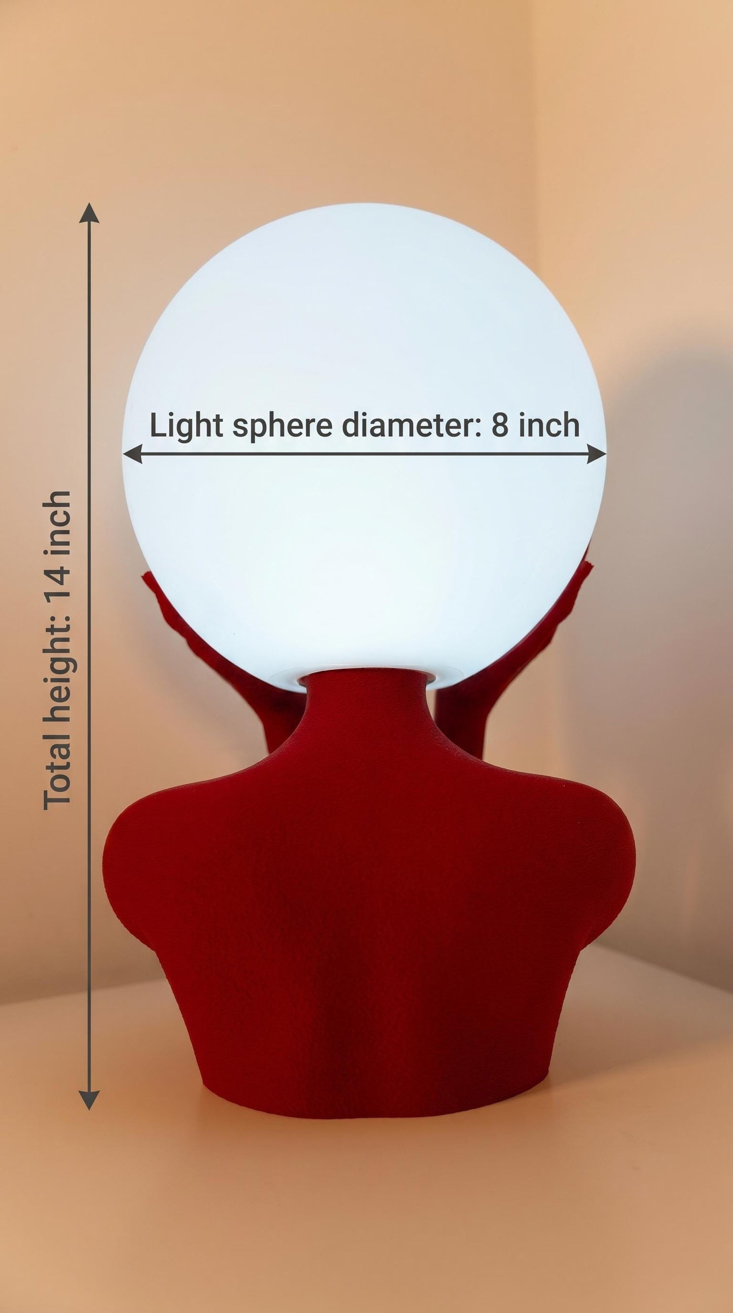 Sculptural Sphere Table Lamp, Artistic Ambient Light, Minimalist Home Decor