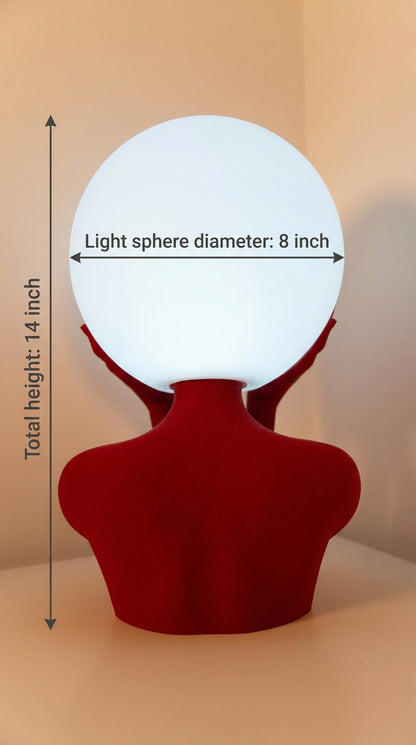 Sculptural Sphere Table Lamp, Artistic Ambient Light, Minimalist Home Decor