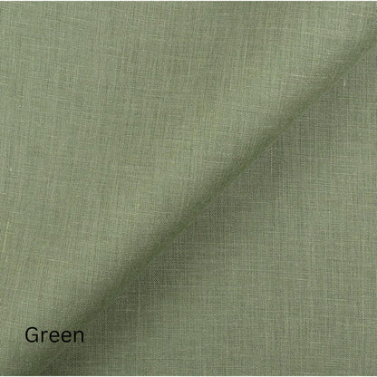 Custom 100% Linen French Door Curtain Panel with Rod Pockets