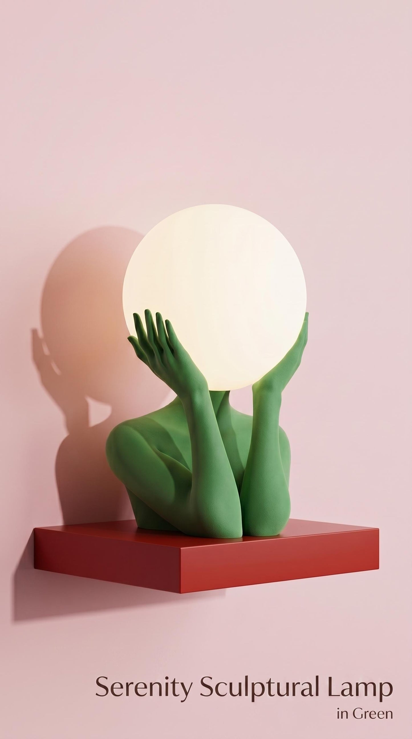 Sculptural Sphere Table Lamp, Artistic Ambient Light, Minimalist Home Decor