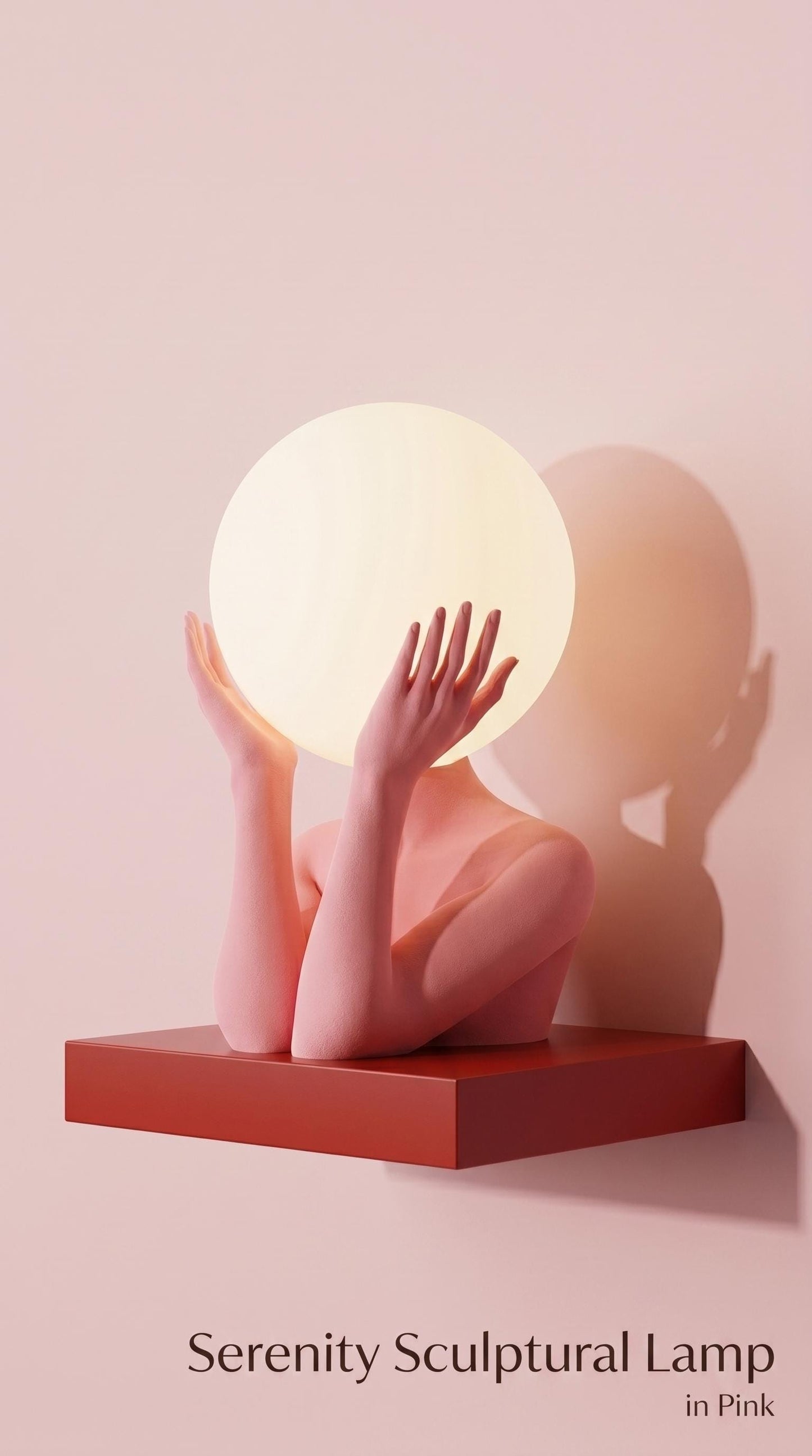 Sculptural Sphere Table Lamp, Artistic Ambient Light, Minimalist Home Decor