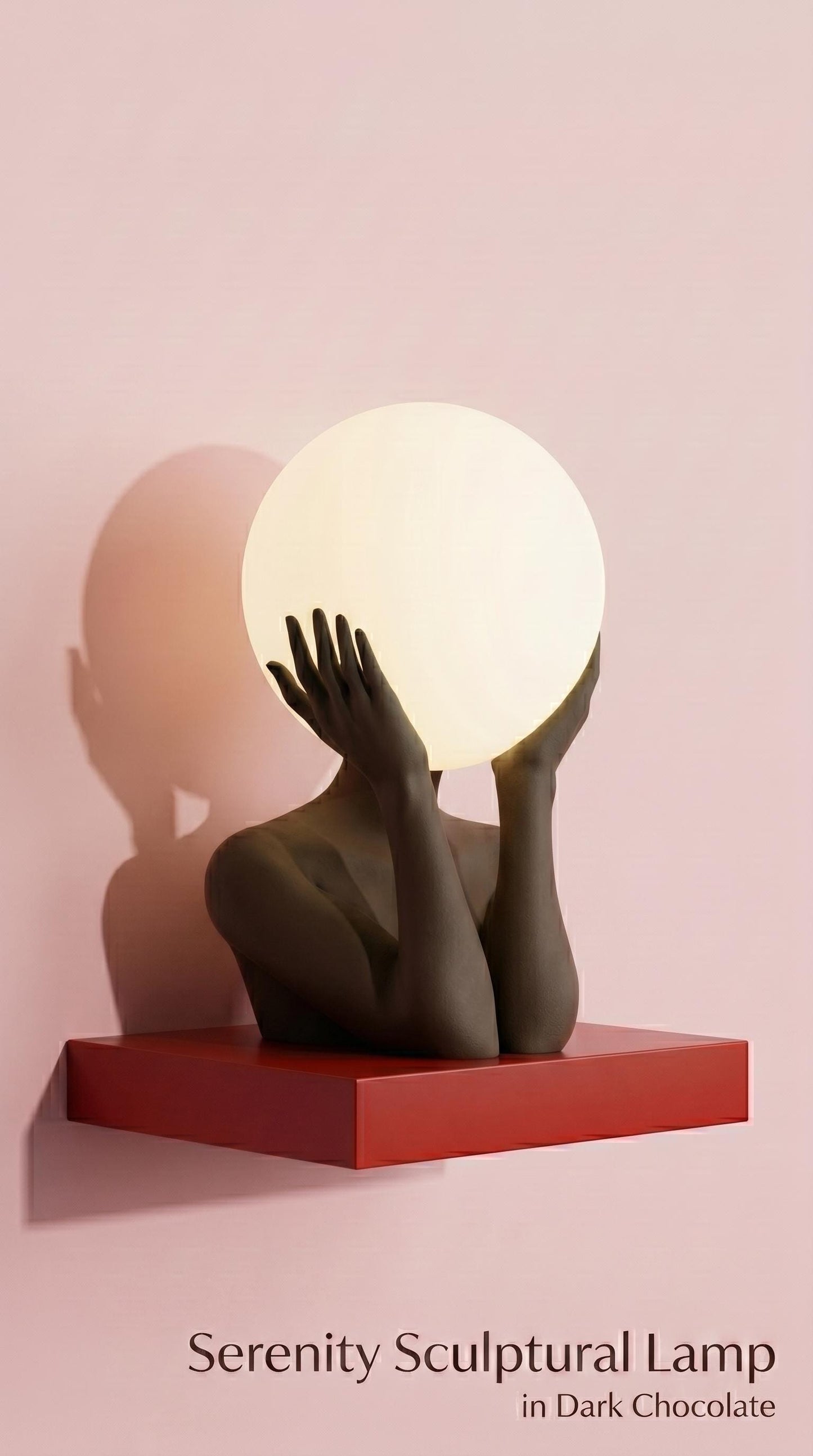 Sculptural Sphere Table Lamp, Artistic Ambient Light, Minimalist Home Decor