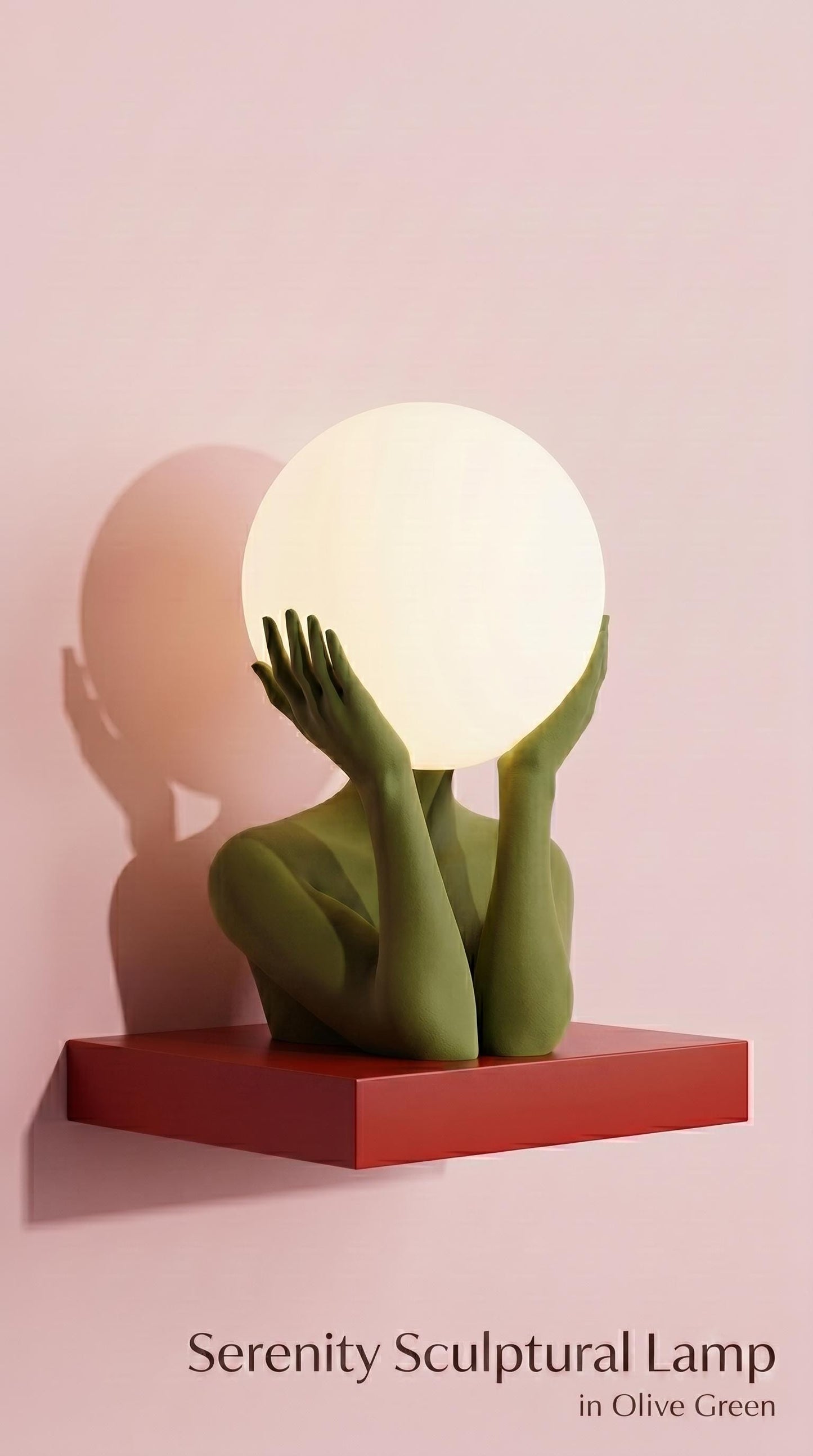 Sculptural Sphere Table Lamp, Artistic Ambient Light, Minimalist Home Decor