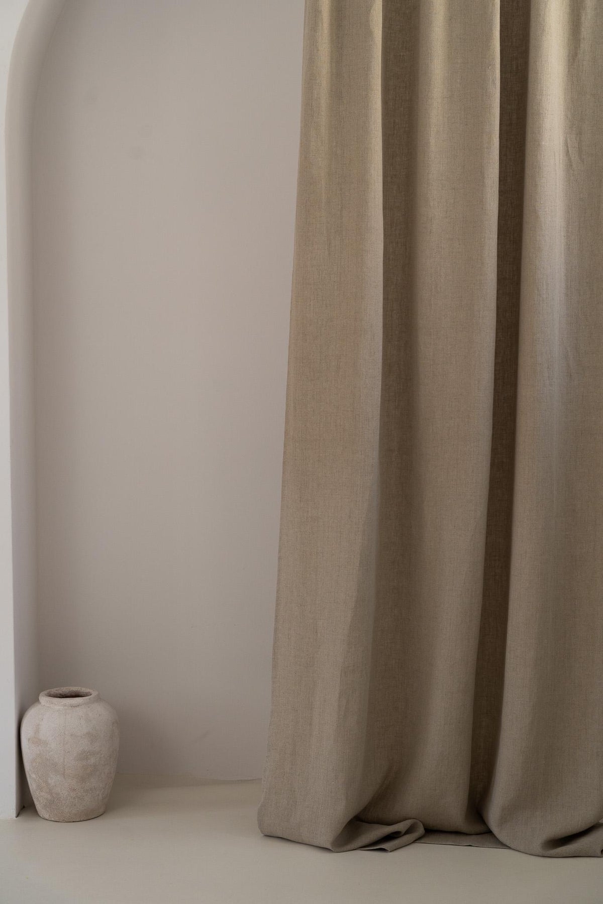 Rustic Linen Curtain, Heavy Linen Curtain Panel, Natural Burlap Curtain Panel, Living Room Linen Curtain, Window Natural Linen Curtain