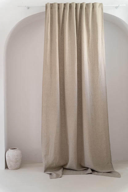 Rustic Linen Curtain, Heavy Linen Curtain Panel, Natural Burlap Curtain Panel, Living Room Linen Curtain, Window Natural Linen Curtain