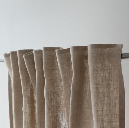 Rustic Linen Curtain, Heavy Linen Curtain Panel, Natural Burlap Curtain Panel, Living Room Linen Curtain, Window Natural Linen Curtain