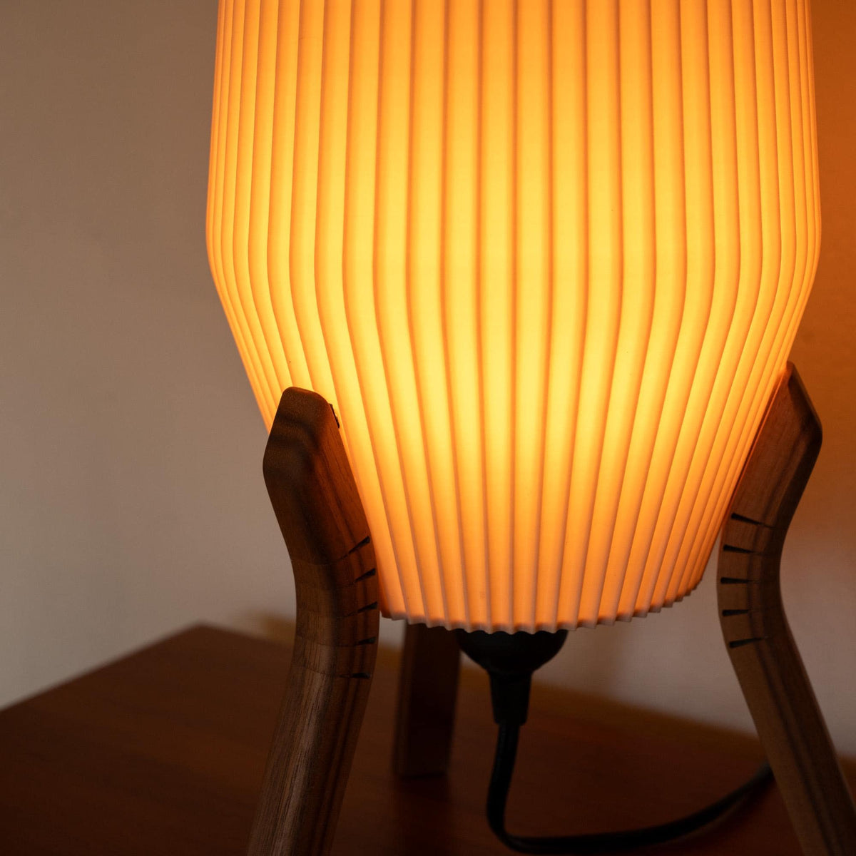 Mid Century Lamp: Retro Inspired Table Lamp, Handmade Bedside Nightstand Light, Warm Ambient Glow